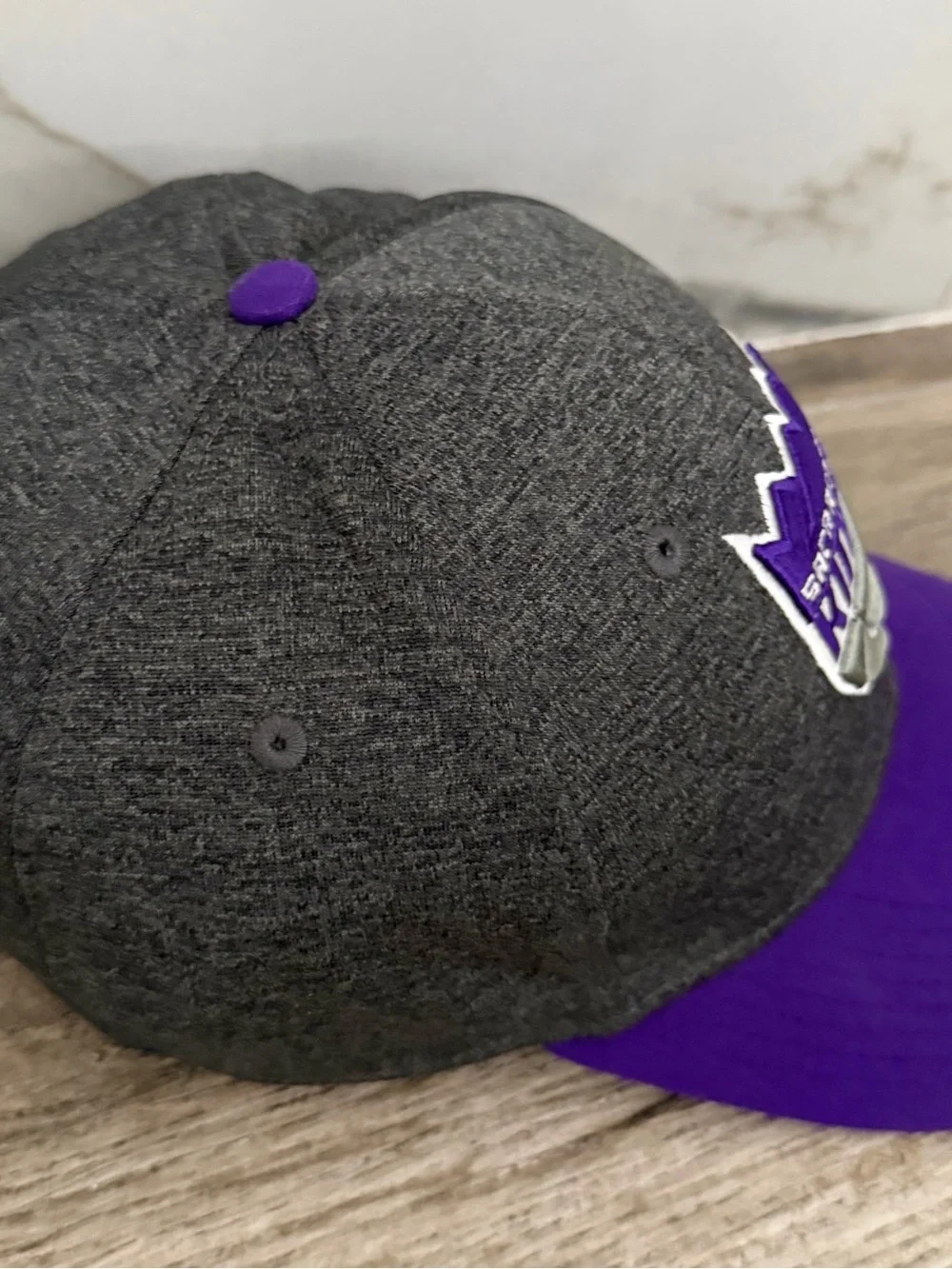 Sacramento Kings New Era 3930 Gray & Purple Fitted Hat M/L